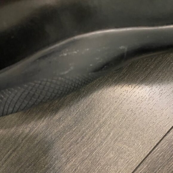 Prada Black Leather Silver Buckle Rubber Sole Slip On Loafers Size 11 NWT - Picture 12 of 13